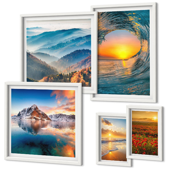 Gallery wall Natural landscapes sea mountains flowers