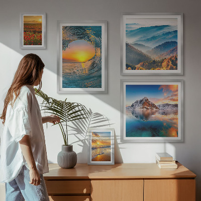 Gallery wall Natural landscapes sea mountains flowers