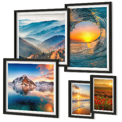 Gallery wall Natural landscapes sea mountains flowers