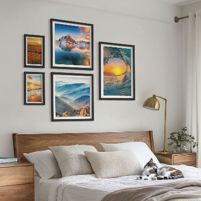 Gallery wall Natural landscapes sea mountains flowers