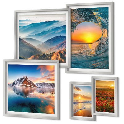 Gallery wall Natural landscapes sea mountains flowers