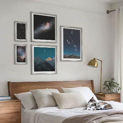Framed photo set Cosmic views of galaxies