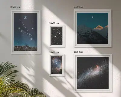Cosmic views of galaxies framed photo set 