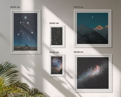 Set of 5 wall art pieces Cosmic skyscapes