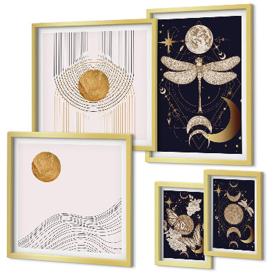 Gallery wall Stylish space insect motifs