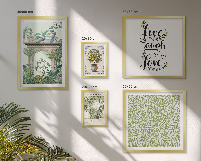 Framed photo set Plant motifs boho accents