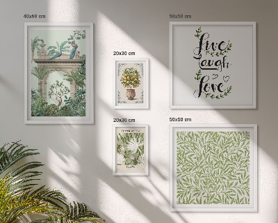 Framed photo set Plant motifs boho accents
