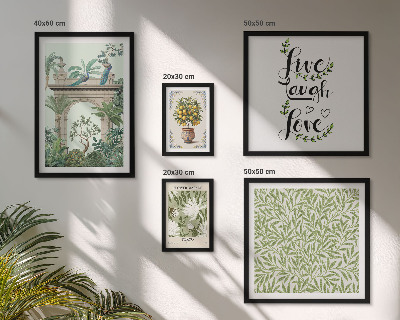 Framed photo set Plant motifs boho accents