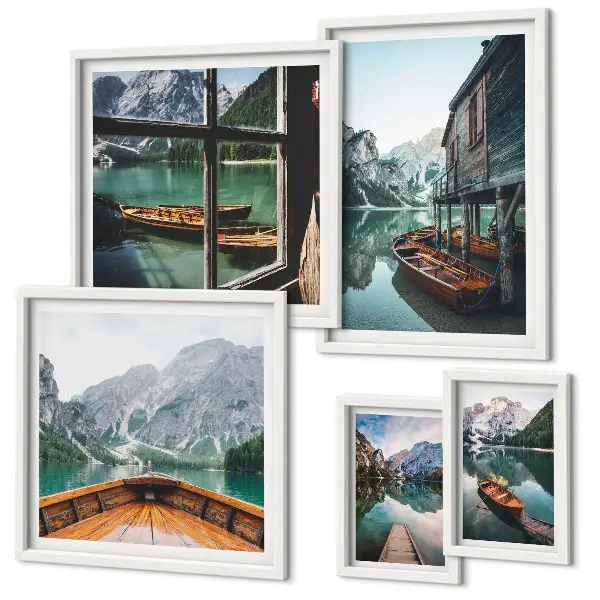 Gallery wall lakes and mountain landscape peace print
