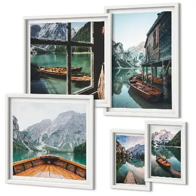 Gallery wall lakes and mountain landscape peace print