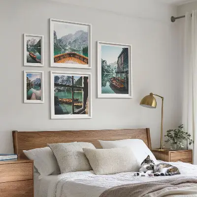 Gallery wall lakes and mountain landscape peace print