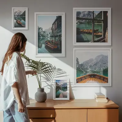 Gallery wall lakes and mountain landscape peace print
