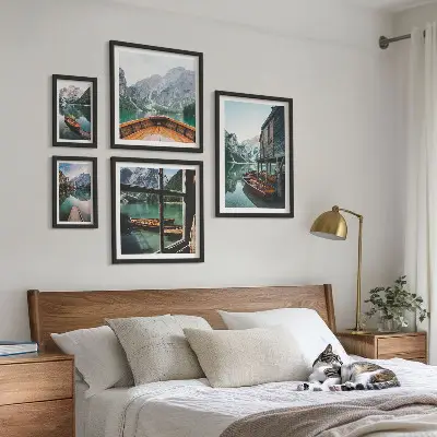Gallery wall lakes and mountain landscape peace print