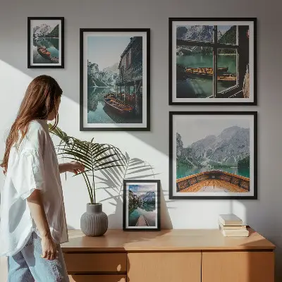 Gallery wall lakes and mountain landscape peace print