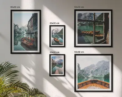 Gallery wall lakes and mountain landscape peace print
