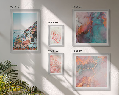 Framed photo set Romantic pink landscapes