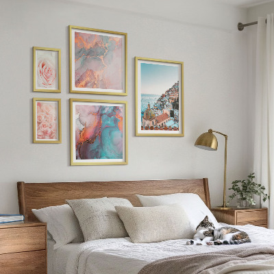 Framed photo set Romantic pink landscapes