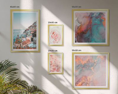 Framed photo set Romantic pink landscapes