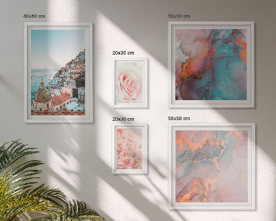 Framed photo set Romantic pink landscapes