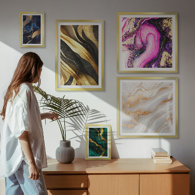 Framed photo set Abstract modern patterns