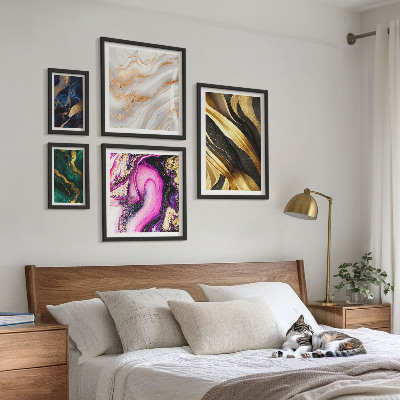 Framed photo set Abstract modern patterns