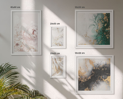 Set of 5 wall art pieces Floral accents abstract elegance