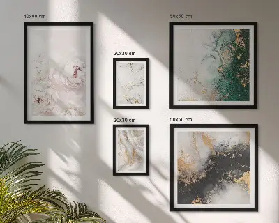 Floral Accents Abstract Elegance Wall Art set of 5 pieces