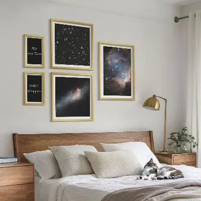 Gallery wall cosmic-inspired motivational art