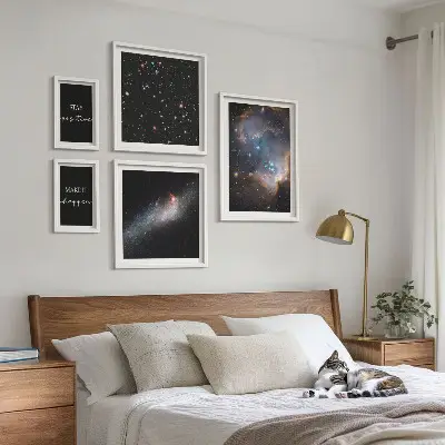 Gallery wall cosmic-inspired motivational art