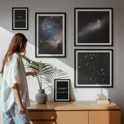 Gallery wall cosmic-inspired motivational art
