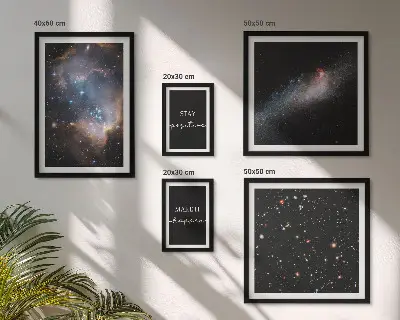 Gallery wall cosmic-inspired motivational art