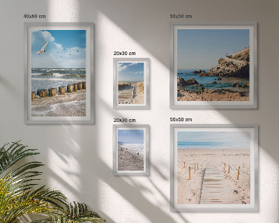 Set of 5 wall art pieces Seaside beach landscapes
