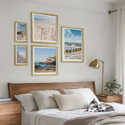 Set of 5 wall art pieces Seaside beach landscapes
