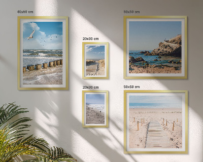 Set of 5 wall art pieces Seaside beach landscapes