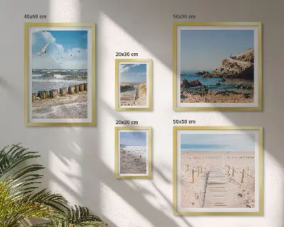 Seaside beach landscape wall art set of 5 pieces