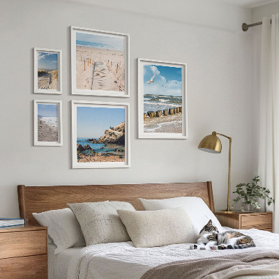 Set of 5 wall art pieces Seaside beach landscapes