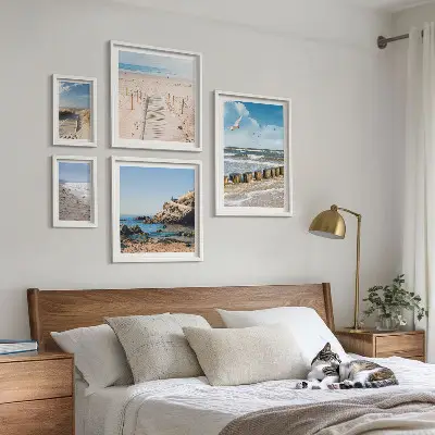 Seaside beach landscape wall art set of 5 pieces