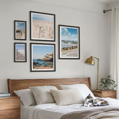 Set of 5 wall art pieces Seaside beach landscapes