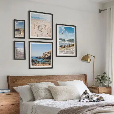 Seaside beach landscape wall art set of 5 pieces