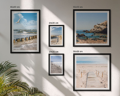 Set of 5 wall art pieces Seaside beach landscapes