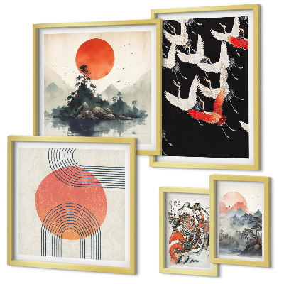 Gallery wall Japanese art nature tradition