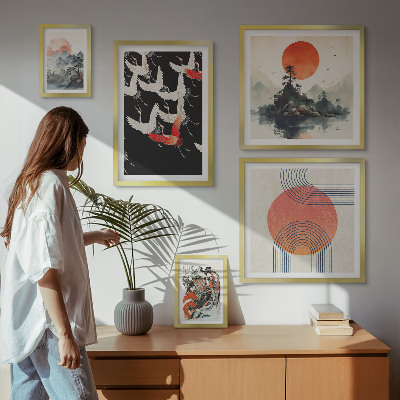 Gallery wall Japanese art nature tradition