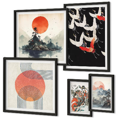 Gallery wall Japanese art nature tradition