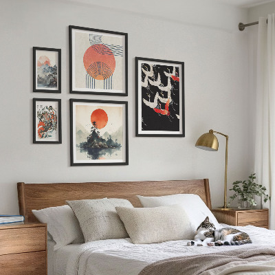 Gallery wall Japanese art nature tradition