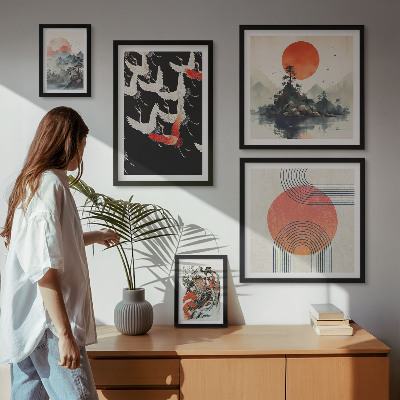 Gallery wall Japanese art nature tradition