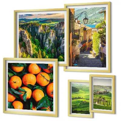 Charming rural landscapes wall art set of 5 pieces