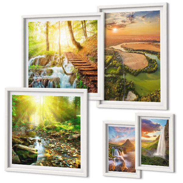 Gallery wall Landscapes waterfalls valleys