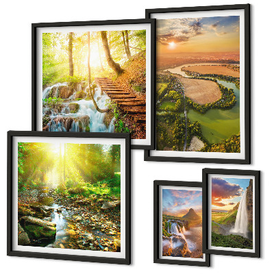 Gallery wall Landscapes waterfalls valleys