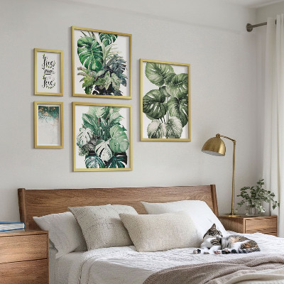 Gallery wall Plant motifs quotes abstraction