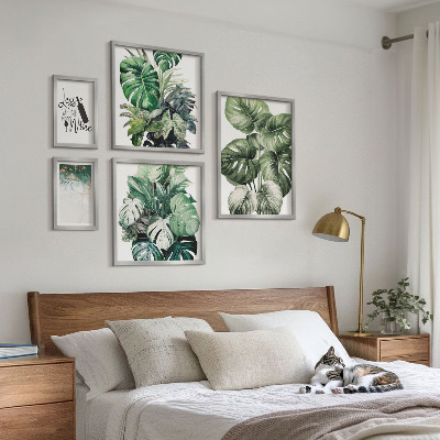 Framed photo set Abstract plant quotes